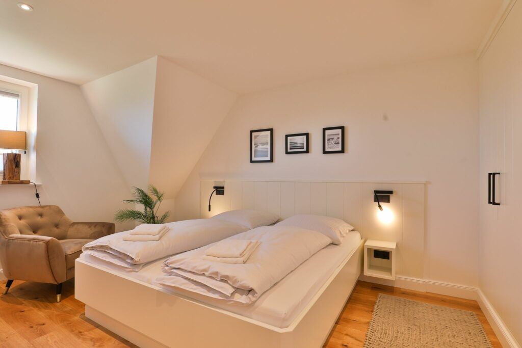 Schlafzimmer in Ferienwohnung Hörnum